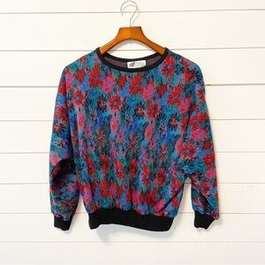 Vintage Top Notch | Vintage 80s/90’s Floral Pattern Sweater Size Small